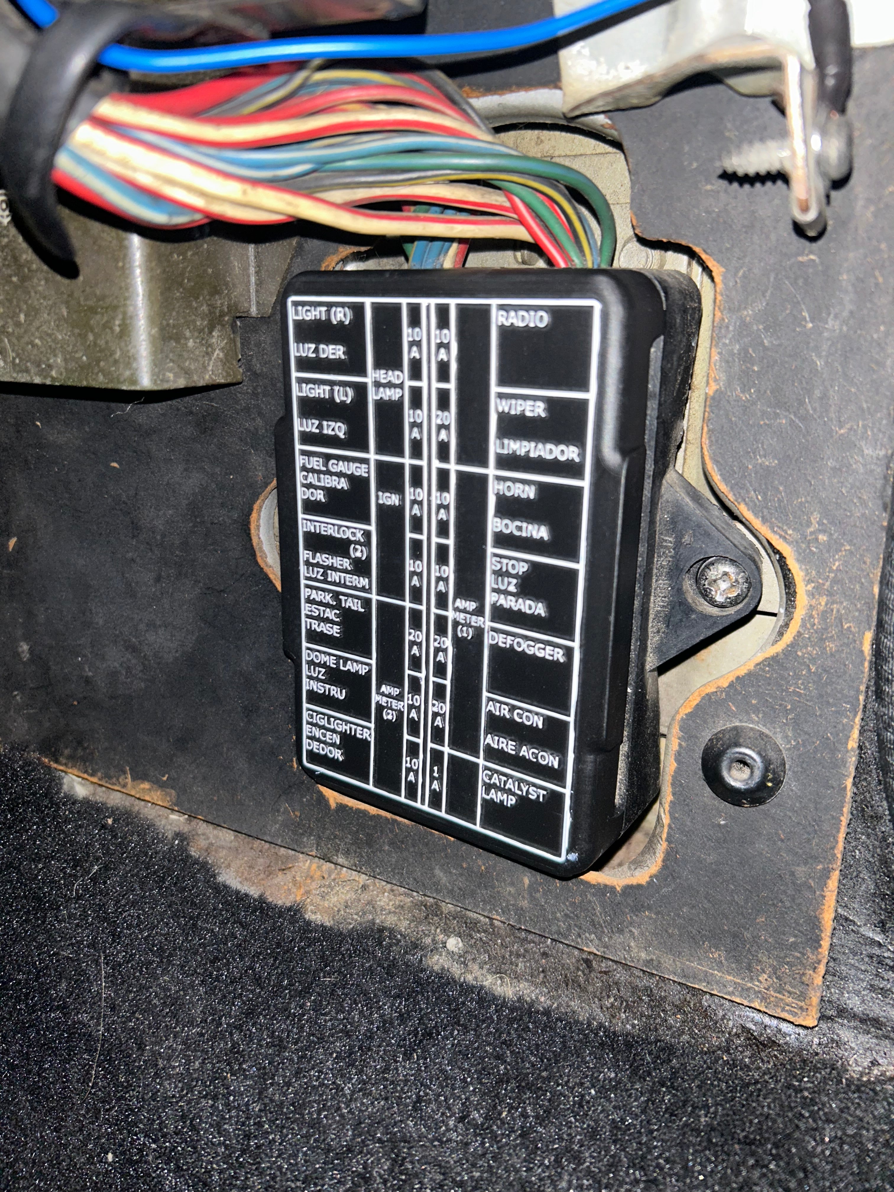74 Datsun Z S30 Fuse Cover