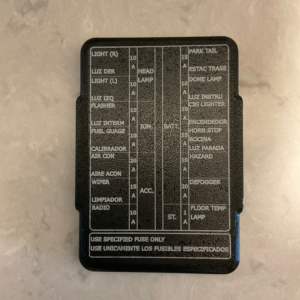 78 Datsun Z S30 3D Printed Fuse Cover