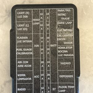 77 Datsun Z S30 3D Printed Fuse Cover