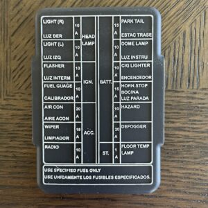 78 Datsun Z S30 3D Printed Fuse Cover